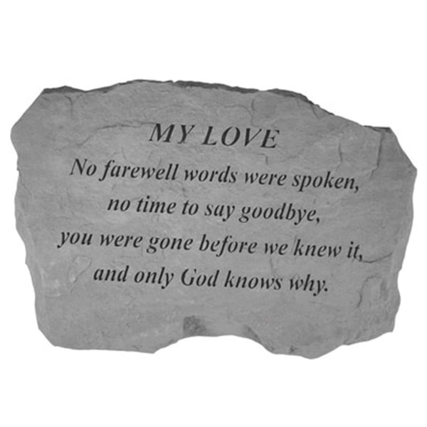 Kay Berry My Love-No Farewell Words Were Spoken - Memorial - 16 Inches x 10.5 Inches x 1.5 Inches KA313606 - main